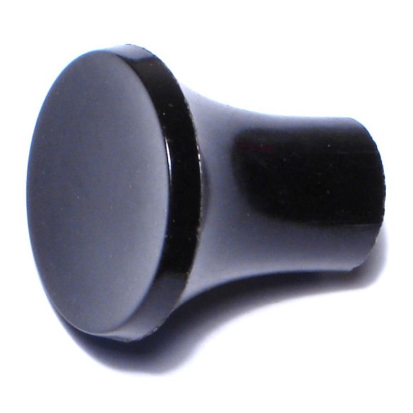 Midwest Fastener #10-32 x 13/16" Black Heat Resistant Plastic Fine Thread Round Knobs 4PK 77966